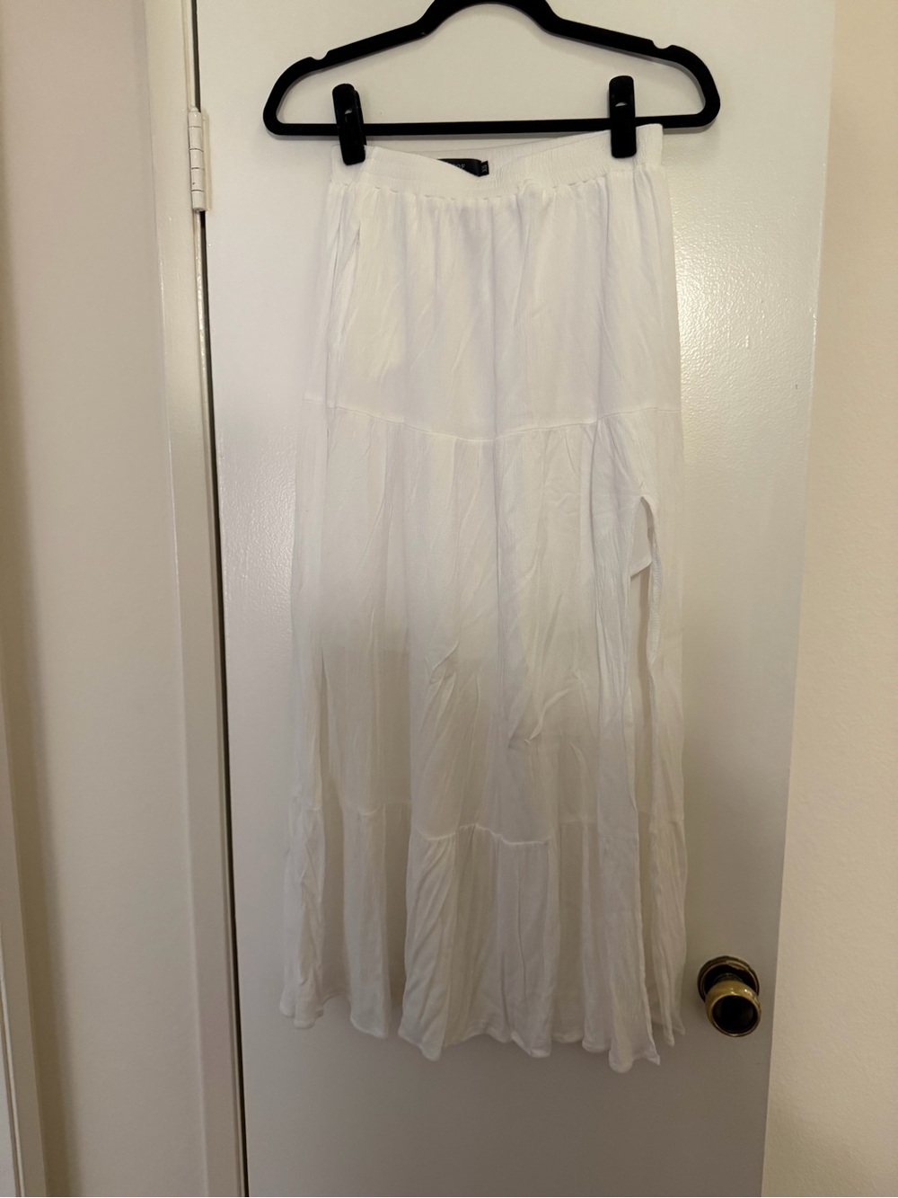 White Tiered Maxi Skirt